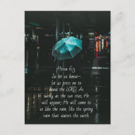 Postal Hosea 6:3 Vamos a presionar para conocer al Señor,