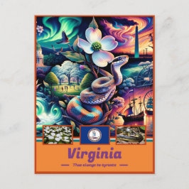 Postal Hospedaje histórico de Virginia