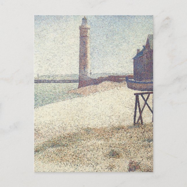 Postal Hospice and Lighthouse, Honfleur by Georges Seurat (Anverso)