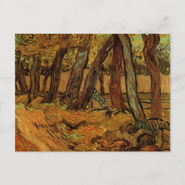 Postal Hospital Garden St Paul Figura por Vincent van Gog (Anverso)