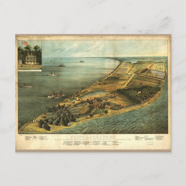 Postal Hospital General y Prisión de Hammond en la Guerra (Anverso)