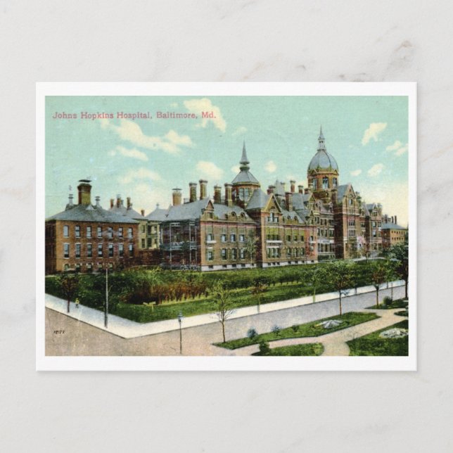 Postal Hospital Johns Hopkins, Vintage Baltimore 1910 (Anverso)