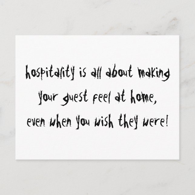 Postal Hospitalidad (Anverso)
