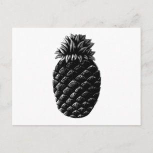 Postal Hospitalidad Piña Negro El regalo de Zazzle MUSEUM