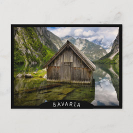 Postal Hostal en el lago Obersee en los Alpes de Alemania
