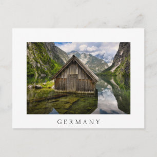 Postal Hostal en el lago Obersee en los Alpes de Alemania