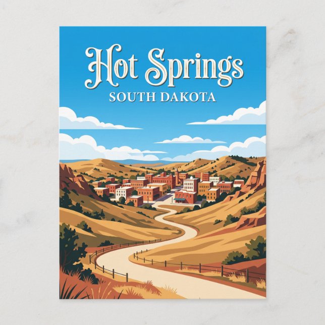 Postal Hot Springs Dakota del Sur (Anverso)