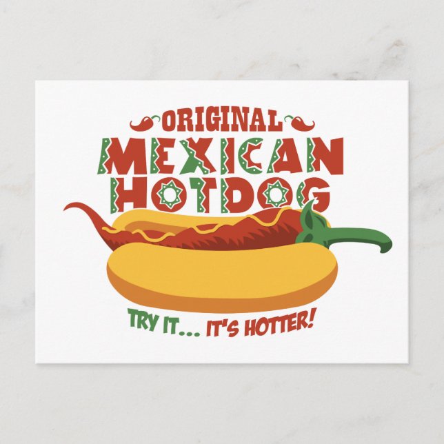 Postal Hotdog mexicano (Anverso)