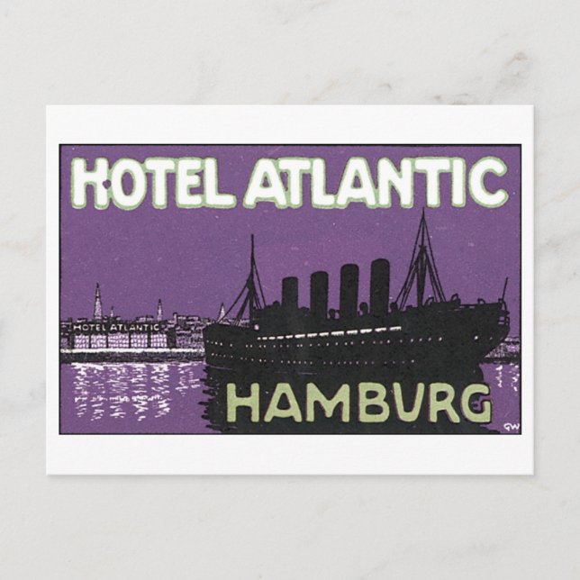 Postal Hotel Atlantic Hamburg (Anverso)