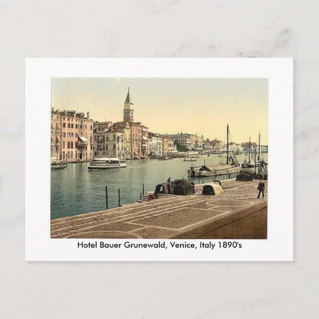 Postal Hotel Bauer Grunewald, Venecia, Italia 18... (Anverso)