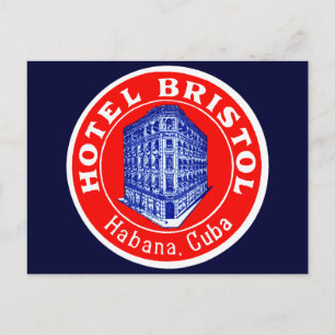 Postal Hotel Bristol Cuba 1930