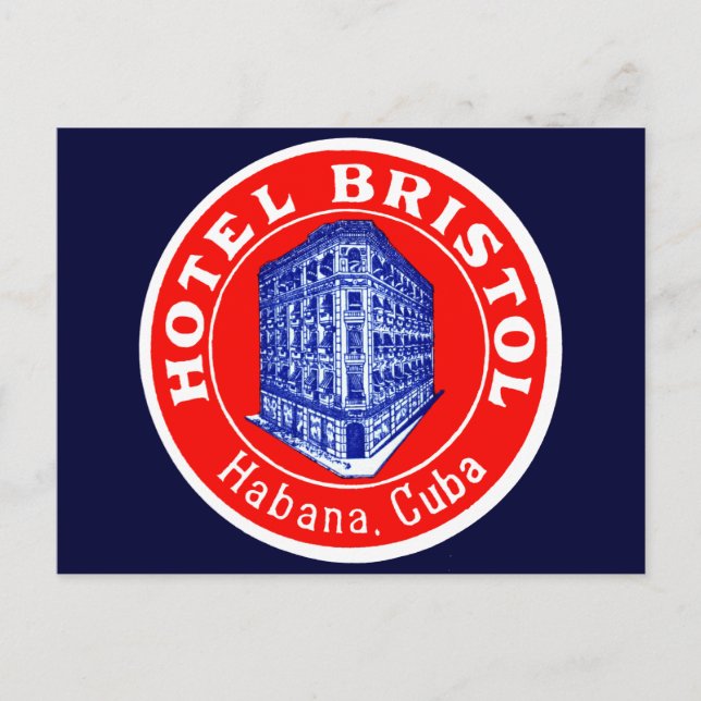 Postal Hotel Bristol Cuba 1930 (Anverso)