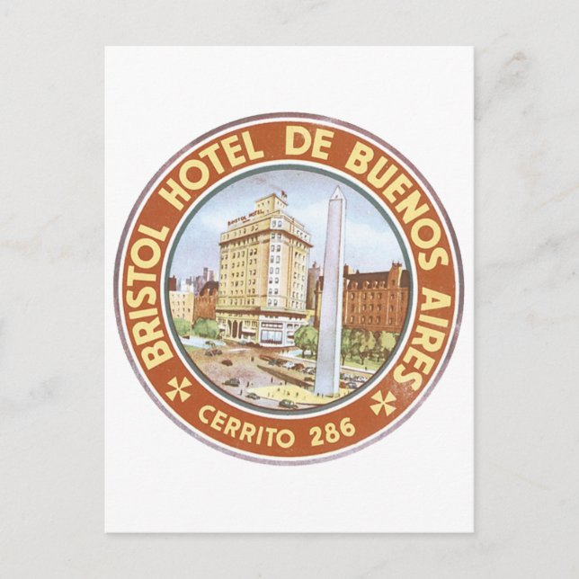 Postal Hotel Bristol de Buenos Aires (Anverso)