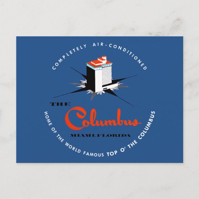 Postal Hotel Columbus Miami Florida (Anverso)
