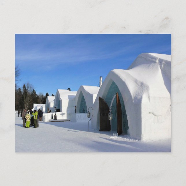 Postal Hotel de Glace, Quebec, Canadá (Anverso)