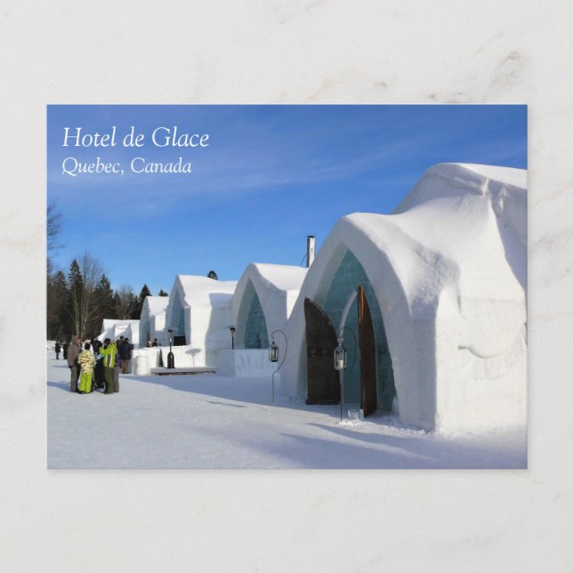 Postal Hotel de Glace, Quebec, Canadá (Anverso)