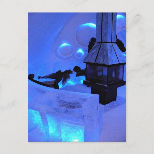 Postal Hotel de Glace, Quebec, Canadá (Anverso)