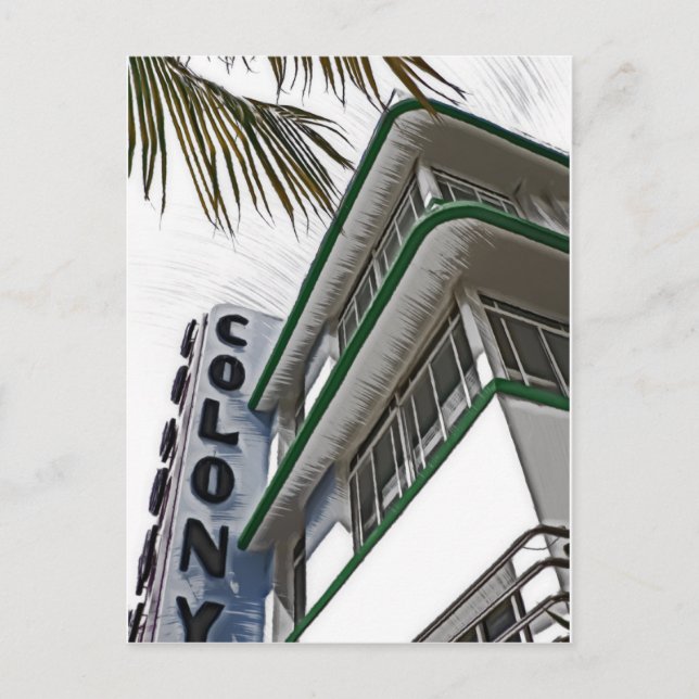 Postal Hotel de la colonia, Miami (Anverso)