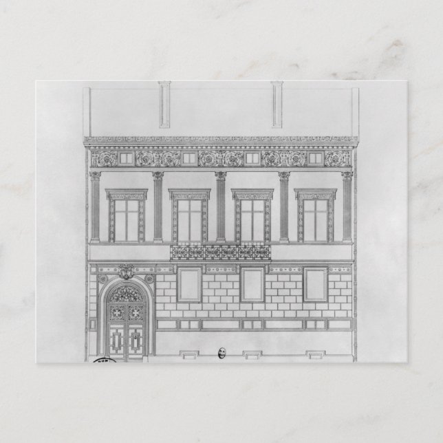 Postal Hotel de Pourtales, fachada, 1850 (Anverso)