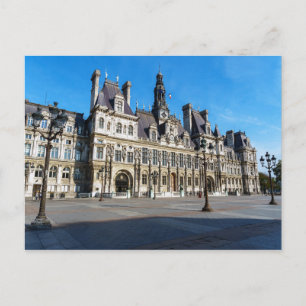 Postal Hotel de Ville. Ayuntamiento de París - Francia