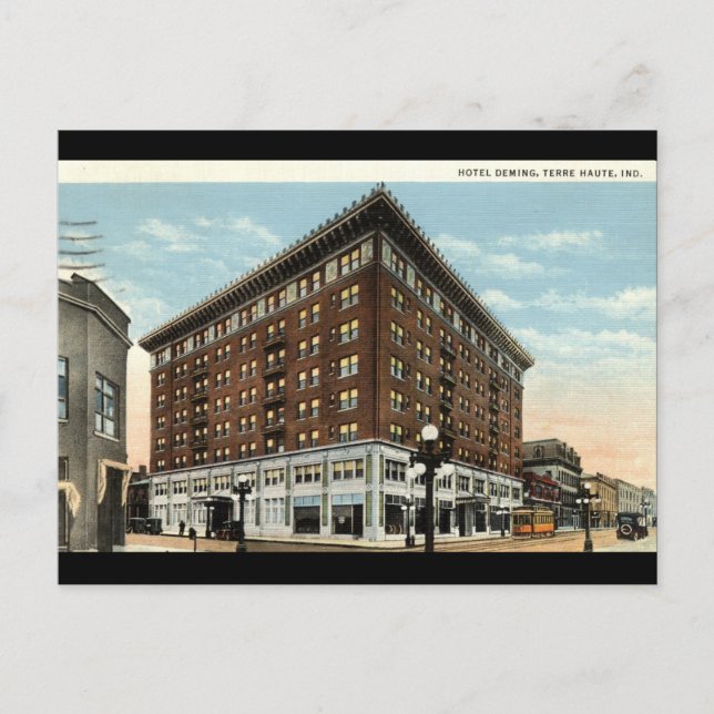 Postal Hotel Deming, Terre Haute, Indiana 1933 (Anverso)