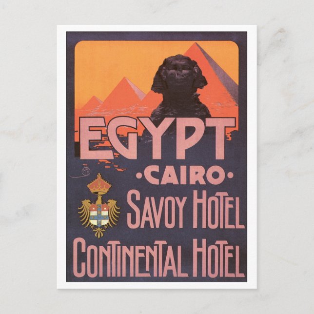 Postal Hotel Egipto Cairo Savoy (Anverso)