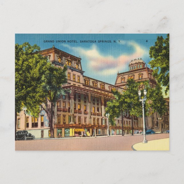 Postal Hotel en Grand Union, Saratoga Springs, Nueva York (Anverso)