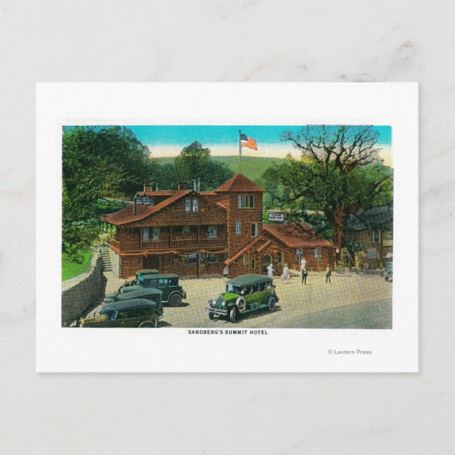 Postal Hotel en la Cumbre de Sandburg sobre la Ruta del R (Anverso)