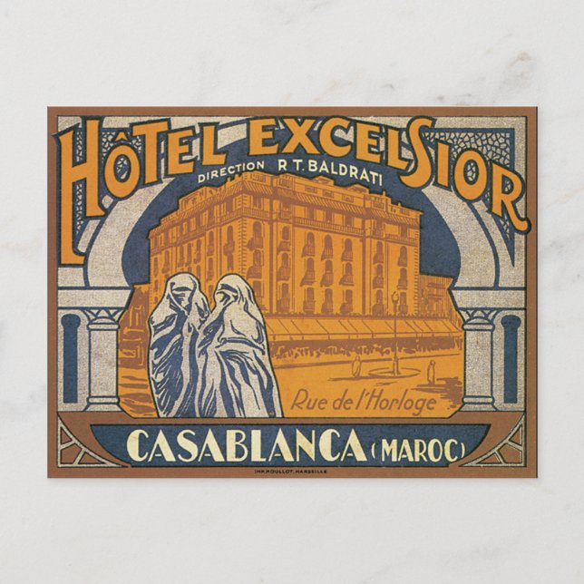 Postal Hotel Excelsior Casablanca (Anverso)