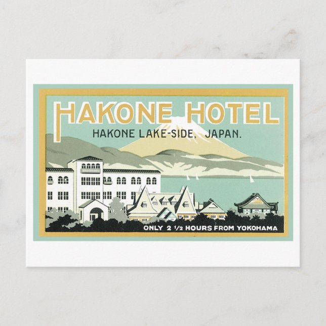 Postal Hotel Hakone, lado del lago Hakone, Japón (Anverso)