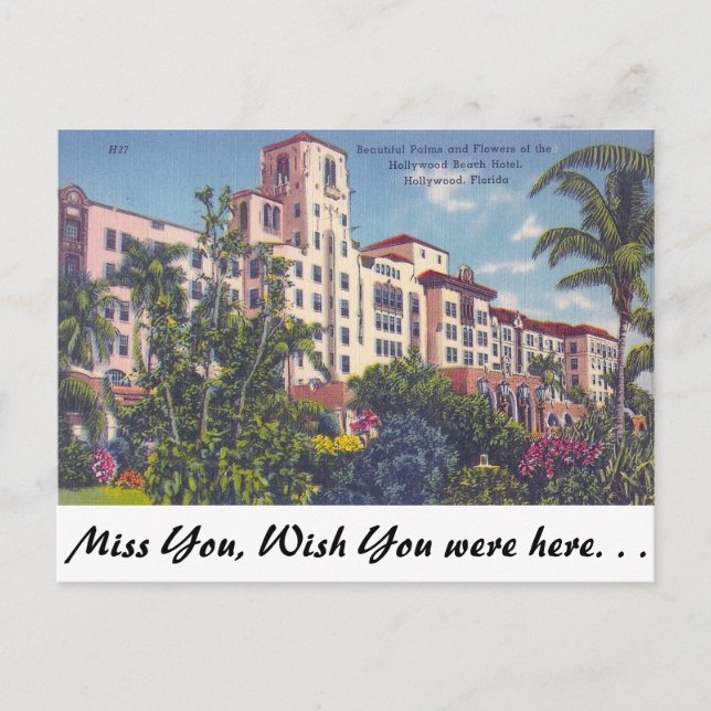 Postal Hotel Hollywood Beach, Hollywood, Florida (Anverso)