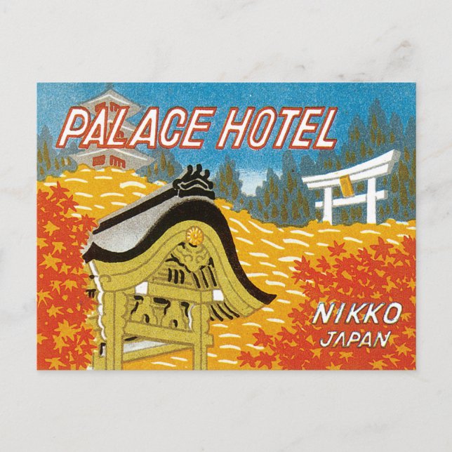 Postal Hotel japonés - Hotel de palacio de época - Arte c (Anverso)