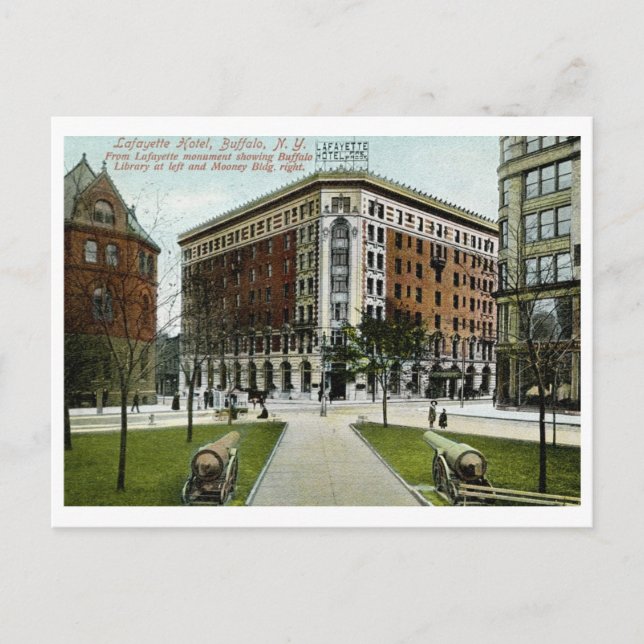 Postal Hotel Lafayette, Buffalo, NY 1909 Vintage (Anverso)