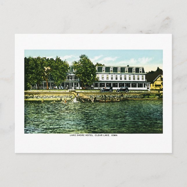 Postal Hotel Lake Shore, Clear Lake, Iowa (Anverso)