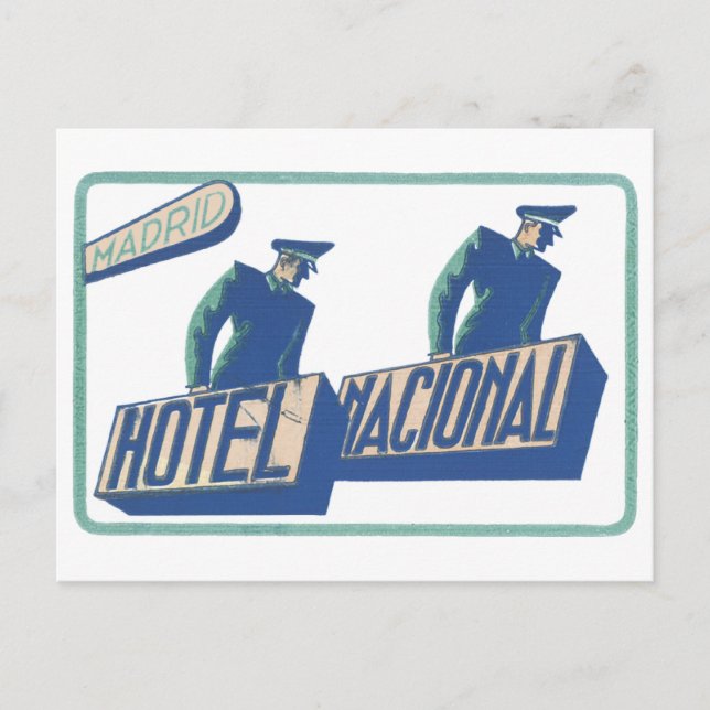 Postal Hotel Madrid Nacional (Anverso)