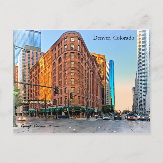 Postal Hotel Majestic Brown Palace en Sunset, Denver, CO (Anverso)