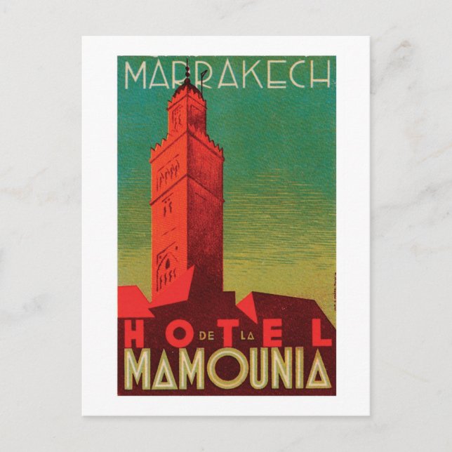 Postal Hotel Mamounia Marrakech (Anverso)