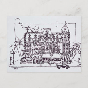 Postal Hotel Negresco Promenade Inglés Niza, Francia