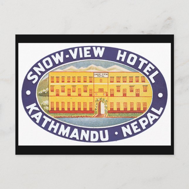 Postal Hotel Nepal_Vintage Travel Poster (Anverso)