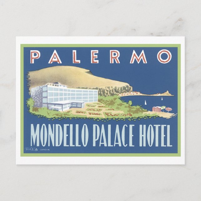 Postal Hotel Palermo Mondello Palace (Anverso)