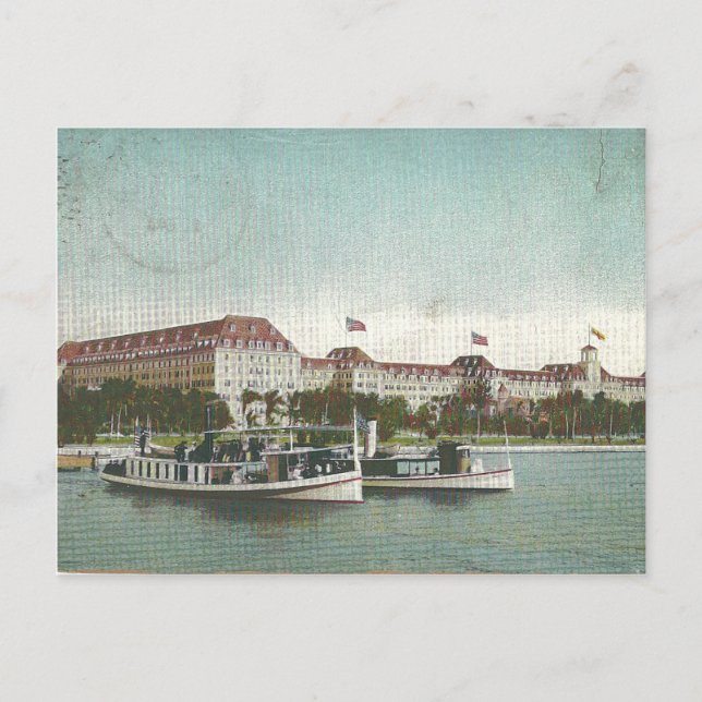 Postal Hotel Poinciana real. Palm Beach, la Florida 1920 (Anverso)