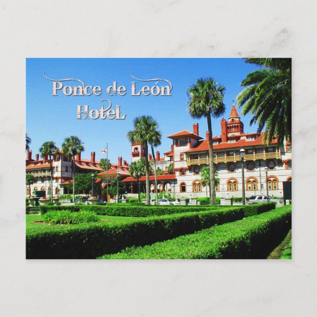 Postal Hotel Ponce de Leon, St. Augustine, Florida (Anverso)
