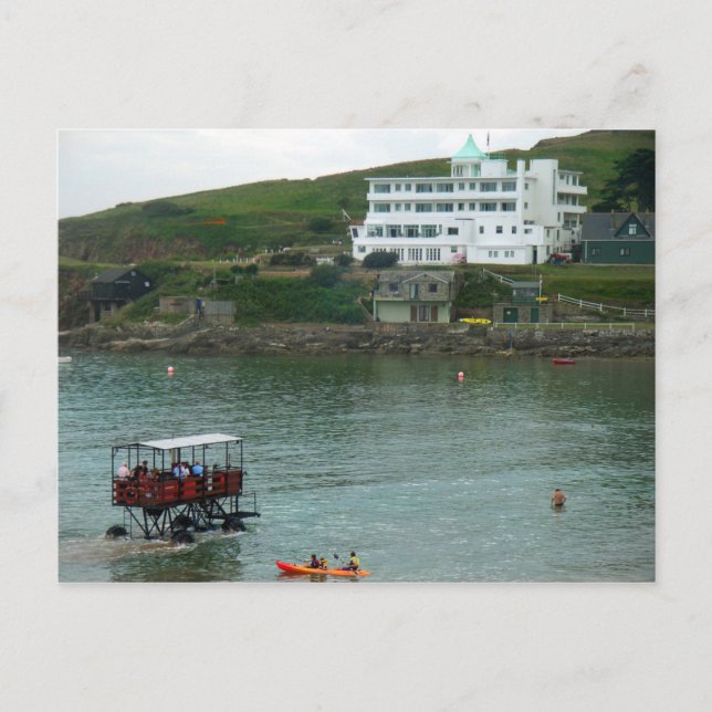 Postal Hotel Postcard Burgh Island, Devon, Inglaterra (Anverso)