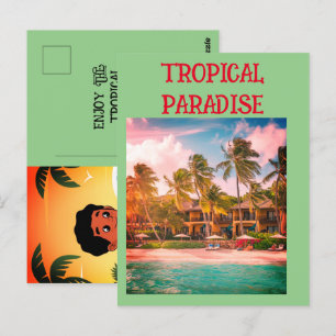 Postal Hotel Postcard en Playa del Paraíso Tropical