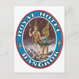 Postal Hotel real, Etiqueta del equipaje de Bangkok