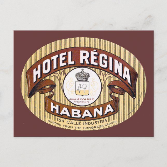 Postal Hotel Regina Habana Cuba (Anverso)