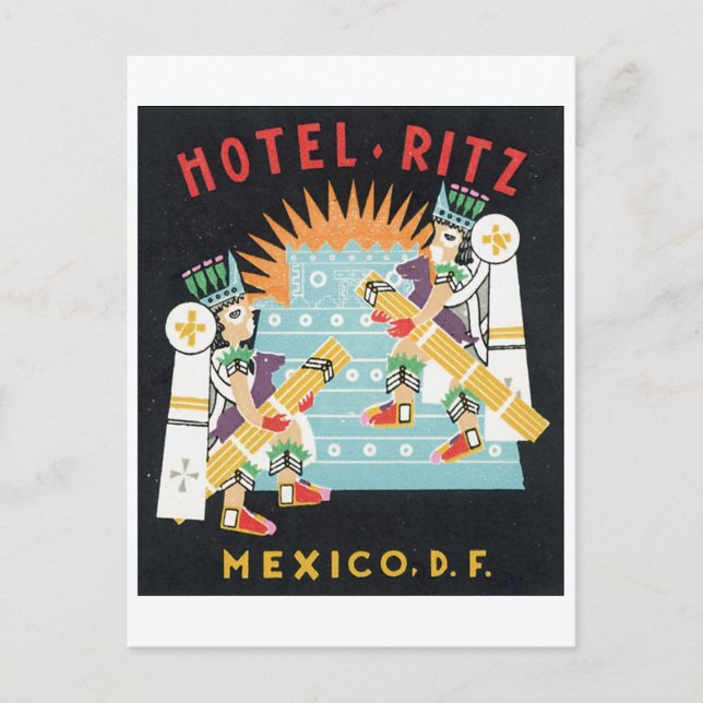 Postal Hotel Ritz Mexico, D.F. (Anverso)
