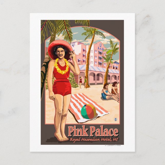Postal Hotel Royal Hawaiian en Hawái (Anverso)