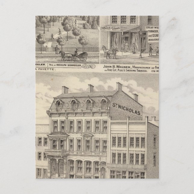 Postal Hotel Saint Nicholas, La Fayette (Anverso)