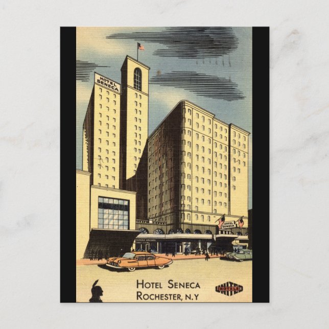 Postal Hotel Seneca, Rochester NY Vintage (Anverso)